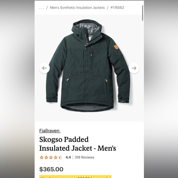 Fjallraven Men's Dark Navy Skogso Padded Insulated Jacket - Picture 7 of 7